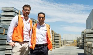 Speedpanel Marketing Manager Peter Lorenc (Left) & Business Development Manager Darby Hamour (Right), outside of Speedpanel Bayswater, that is currently being expanded as the business enters its next phase of expansion and growth.